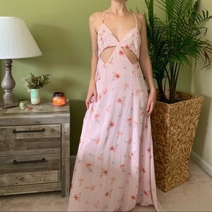 nasty gal floral maxi dress
